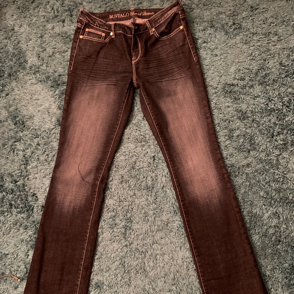 BUFFALO David Bitton Black Vintage Jeans, Size 28, 33”inseam. Stretchy, Bootcut